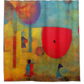 Moderne kleurrijke impressionist elke dag douchegordijn (Voorkant)