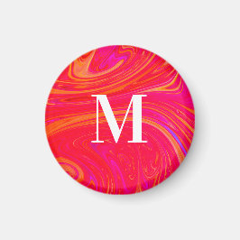 Moderne kleurrijke initiaal van monogram magneet