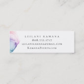 Moderne kleurrijke inktvlek mini visitekaartje (Achterkant)