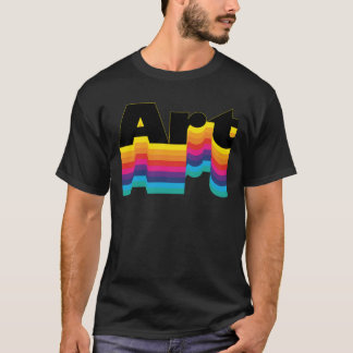 Moderne kleurrijke inspirerende kunst cadeau t-shirt