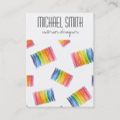 Moderne Kleurrijke Interieur Ontwerper Bedrijfskaa Visitekaartje (Voorkant)