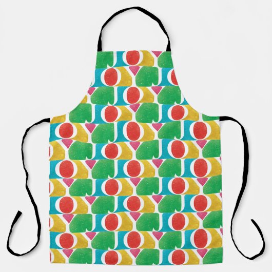 MODERNE kleurrijke JOY JOY KERSTVAKANTIE Schort (Voorkant)