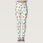 Moderne, kleurrijke kerstballen en geschenken leggings (Voorkant)