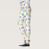 Moderne, kleurrijke kerstballen en geschenken leggings (Links)