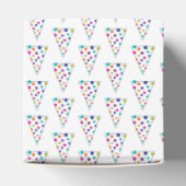 Moderne kleurrijke kerstboom bedankdoosjes (Bovenkant)