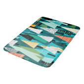 Moderne kleurrijke kerstboom patroon badmat (Gekanteld)