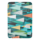 Moderne kleurrijke kerstboom patroon badmat (Voorkant Verticaal)