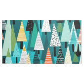 Moderne kleurrijke kerstboom patroon kussensloop (Voorkant)