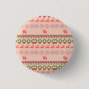 Moderne Kleurrijke Kerstboom Schildering  Ronde Button 3,2 Cm