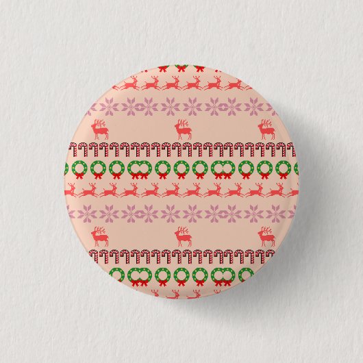 Moderne Kleurrijke Kerstboom Schildering Ronde Button 3,2 Cm (Voorkant)
