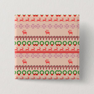 Moderne Kleurrijke Kerstboom Schildering Vierkante Button 5,1 Cm