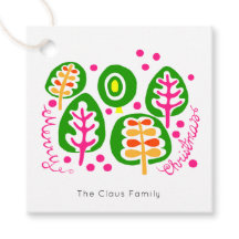 Moderne kleurrijke kerstboomvakantie-Labels