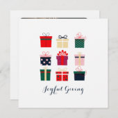 Moderne kleurrijke kerstcadeaus Kerst Kaart (Voorkant / Achterkant)