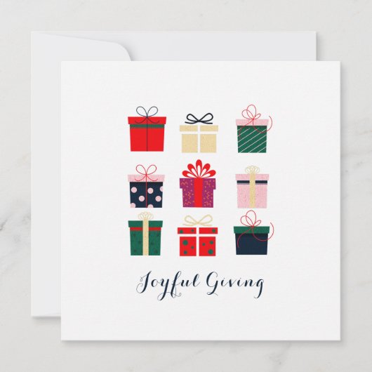 Moderne kleurrijke kerstcadeaus Kerst Kaart (Voorkant)