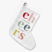 Moderne kleurrijke kerstcadeautjes grote kerstsok (Voorkant (Hangend))