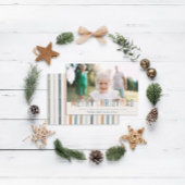 Moderne, kleurrijke kerstfoto feestdagenkaart