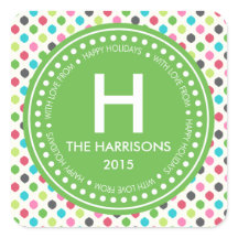 Moderne, kleurrijke kerstgepersonaliseerde Feestda