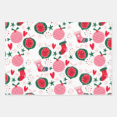 Moderne Kleurrijke Kerstmis Inpakpapier Vel (Voorkant 2)