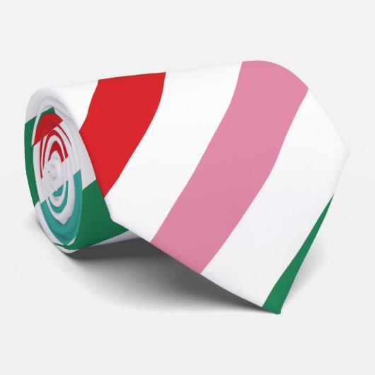 Moderne, kleurrijke kerstmis stropdas (Opgerold)