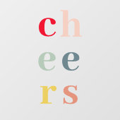 Moderne Kleurrijke Kever Vakantie Ruitfolie Raamsticker (Vel)