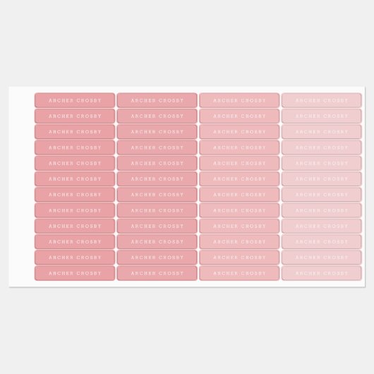 Moderne, kleurrijke Kinder waterdichte naam Labels (Vel)