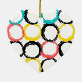 Moderne, kleurrijke, koele, unieke trendcirkels keramisch ornament