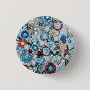 Moderne kleurrijke kunstwerken en ambachtelijke pa ronde button 3,2 cm