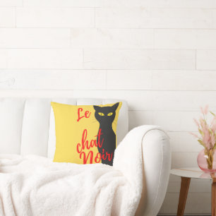 Moderne kleurrijke Le Chat Noir Kussen