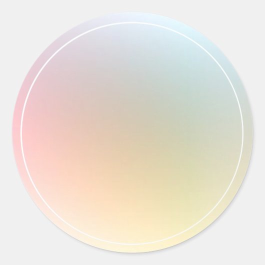 Moderne Kleurrijke Lege Sjabloon Trendy Elegant Ronde Sticker (Voorkant)