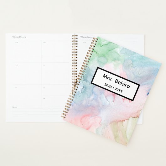 Moderne Kleurrijke Leraar Terug naar School Planne Planner (Display)