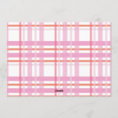 Moderne, kleurrijke letters MERRY JOY PEACE LOVE f Feestdagenkaart (Achterkant)