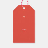 Moderne Kleurrijke Lettertype Vakantie Kerstmis Cadeaulabel (Achterkant)