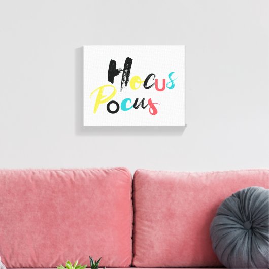Moderne, kleurrijke, leuke, coole, trendy Hocus Lo Canvas Afdruk (Insitu (Woonkamer))