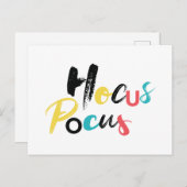 Moderne, kleurrijke, leuke, coole, trendy Hocus Po Briefkaart (Voorkant / Achterkant)