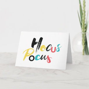 Moderne, kleurrijke, leuke, coole, trendy Hocus Po Kaart