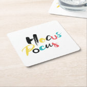 Moderne, kleurrijke, leuke, coole, trendy Hocus Po Kartonnen Onderzetters (Schuin)