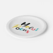 Moderne, kleurrijke, leuke, coole, trendy Hocus Po Papieren Bordje (Gekanteld)