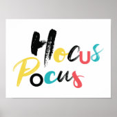 Moderne, kleurrijke, leuke, coole, trendy Hocus Po Poster (Voorkant)