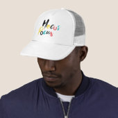 Moderne, kleurrijke, leuke, coole, trendy Hocus Po Trucker Pet (In situ)