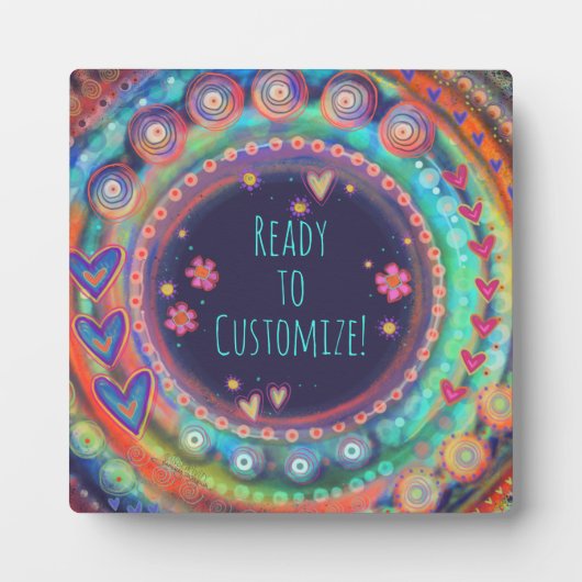 Moderne Kleurrijke Leuke Inspirativiteit Gepersona Fotoplaat (Voorkant)