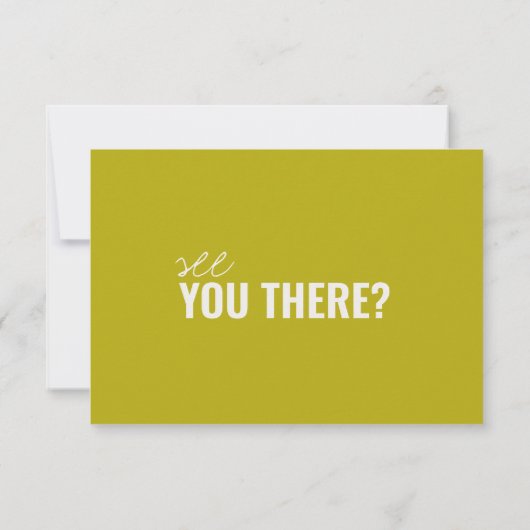 Moderne kleurrijke leuke retro grillige bruiloft RSVP kaartje (Achterkant)