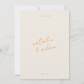 Moderne Kleurrijke Leuke Retro Whimsical Foto Brui Save The Date (Achterkant)