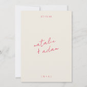 Moderne Kleurrijke Leuke Retro Whimsical Foto Brui Save The Date (Achterkant)