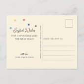 Moderne kleurrijke lichtfoto feestdagenkaart (Achterkant)