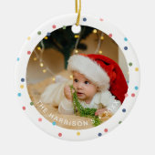 Moderne kleurrijke lichtfoto keramisch ornament (Voorkant)