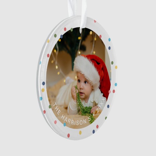 Moderne kleurrijke lichtfoto ornament (voorkant)