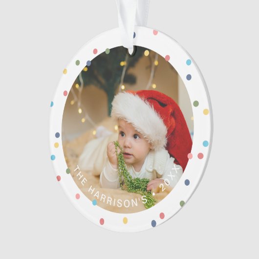 Moderne kleurrijke lichtfoto ornament (voorkant)