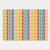 MODERNE kleurrijke LIEFDE VREUGDE Vrolijke Kerstmi Inpakpapier Vel (Voorkant)