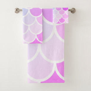 Moderne kleurrijke, liefdevolle Mermaid Seamless P Bad Handdoek