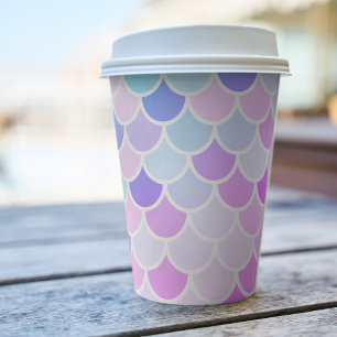 Moderne kleurrijke, liefdevolle Mermaid Seamless P Papieren Bekers